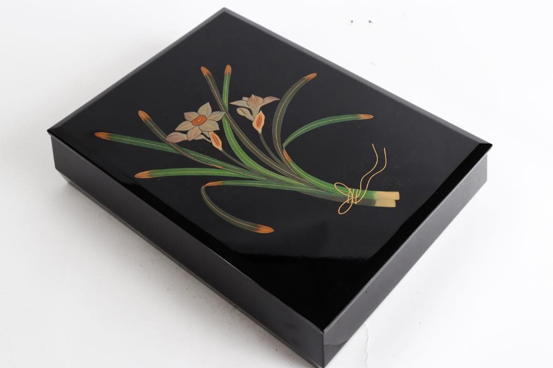 輪島塗 花蒔絵 文箱 硯箱 小物入 木箱