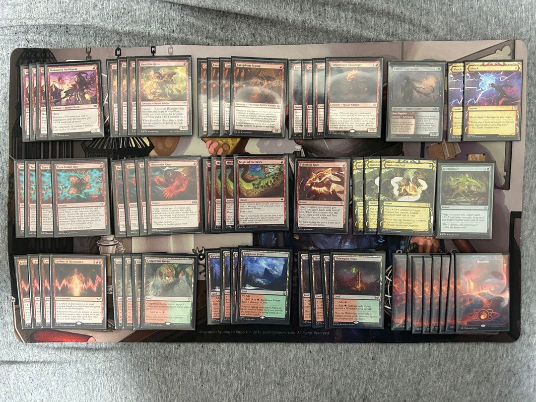 MTG スタンダード グルール果敢デッキ 赤緑果敢 英語