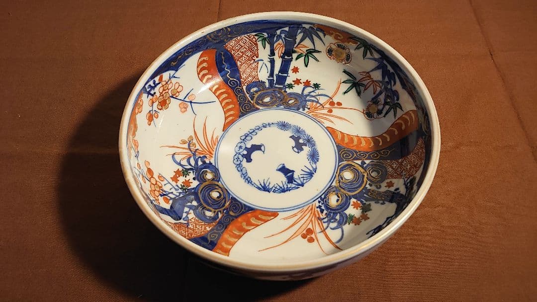 大聖寺伊万里　古伊万里　伊万里　色絵　金彩　菓子鉢　蔵出し　１客