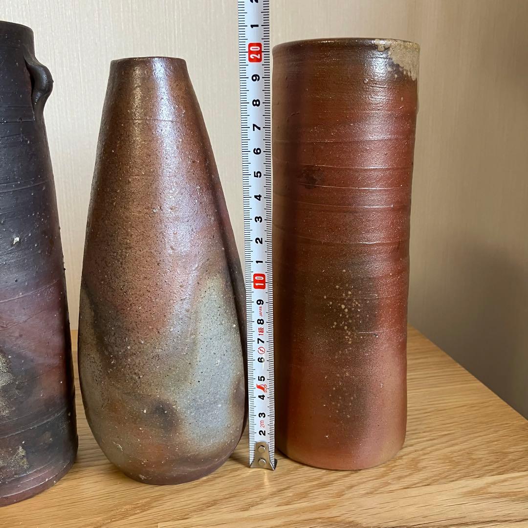 備前焼　花瓶　4点