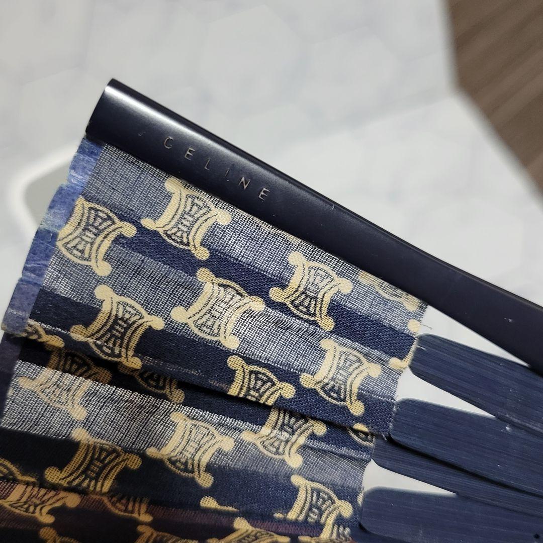 CELINE　上品　総柄　ロゴ　扇子　浴衣　夏祭り　おでかけに　スーツ　ドレス