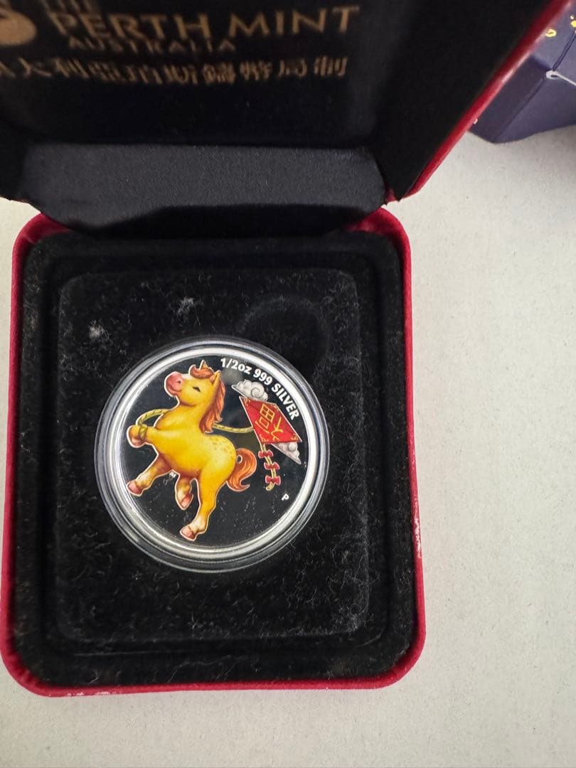 銀貨　馬　二枚　純銀