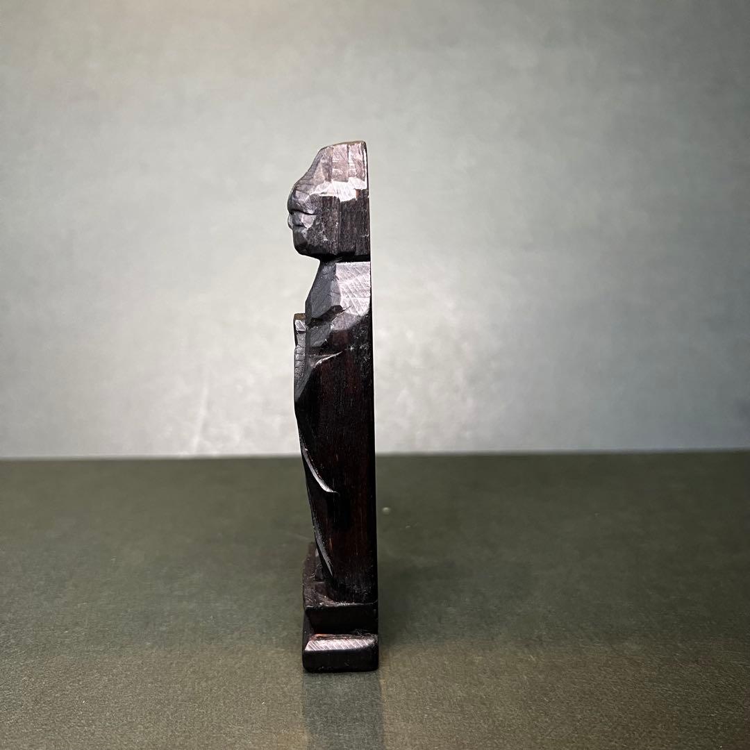 ◎江戸期 木彫木造 御守地蔵尊【六道一尊・念持仏】◎円空仏◎仏教美術古美術骨董◎