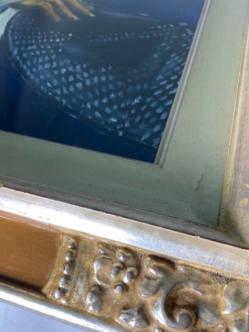 1746❣️ 能面師 青木聖能  油絵