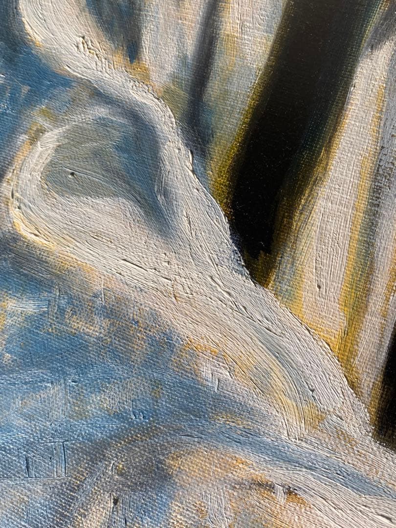 1746❣️ 能面師 青木聖能  油絵