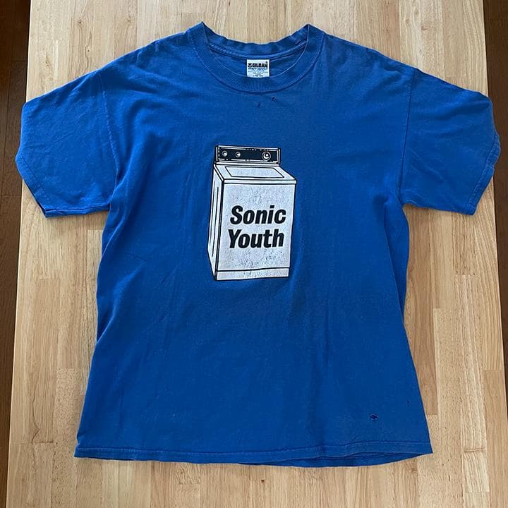 SONIC YOUTH Tシャツ 90s L ソニック・ユース 洗濯機 青