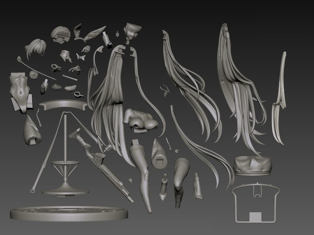 26cm 未塗装未組立　マルチャーナ　NIKK バニーガール