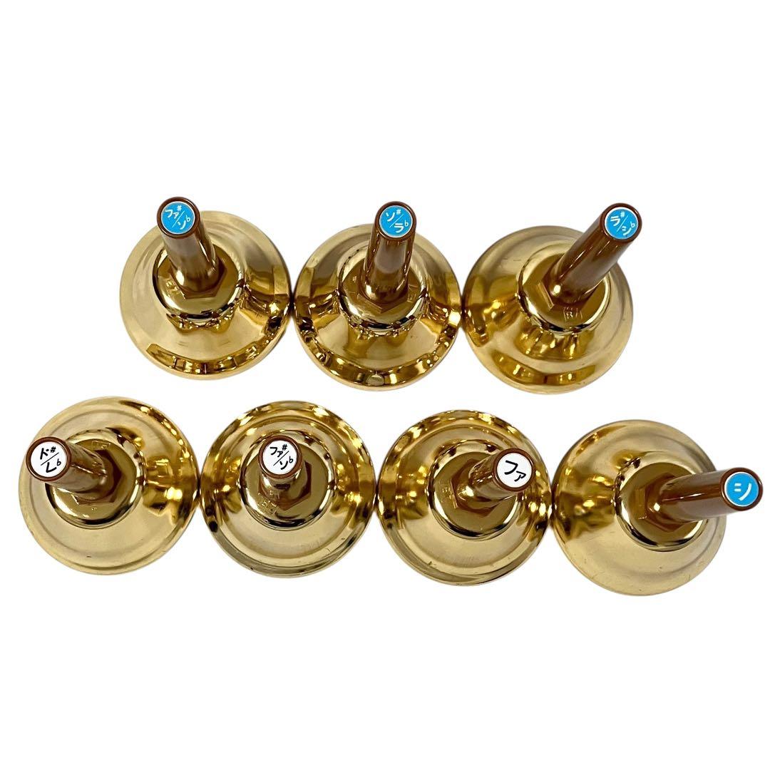 【良品】ウチダ ミュージックベル 27音 ゴールド ハンドベル ケース付