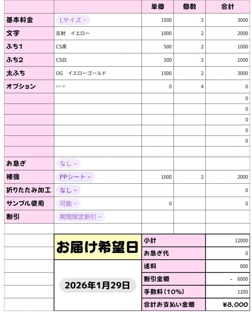 ネームボード うちわ文字 連結文字パネル うちわ屋さん オーダー