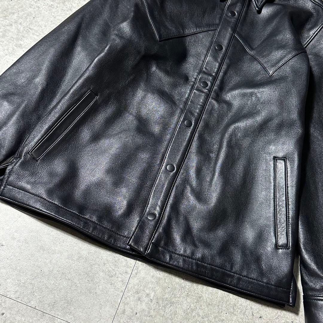 ほぼ未使用 Schott レザー コーチジャケット ウエスタン ブラック M