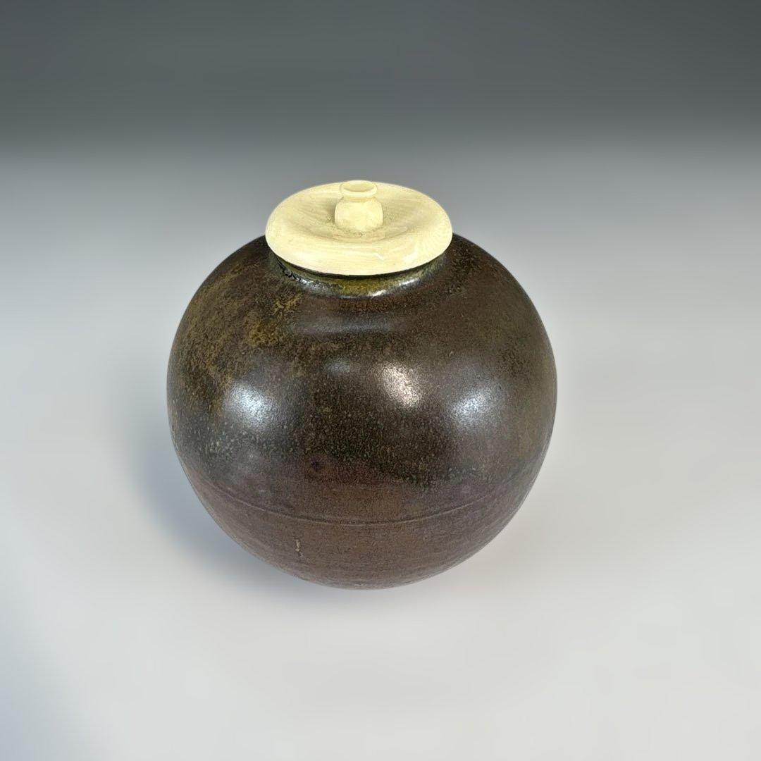 【茶道具】信水窯　丹波文琳茶入（共箱）★送料込★