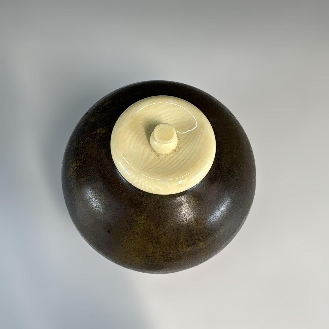 【茶道具】信水窯　丹波文琳茶入（共箱）★送料込★