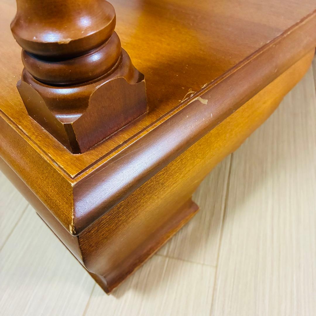 【希少】横浜ダニエル 樺材 ナイト テーブル サイド 引出し 飾り台 ①