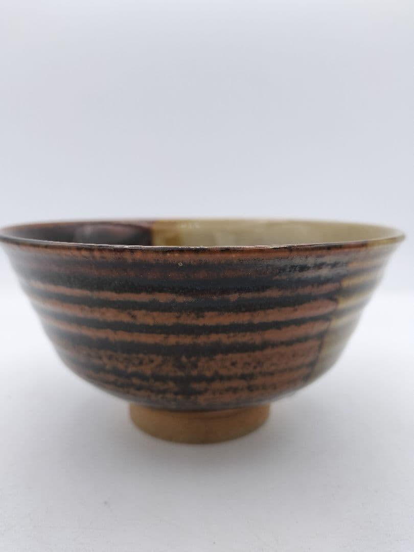 c489 茶碗 掛分 遠州七窯　膳所　淡海陽炎園 木箱 茶道具 古物