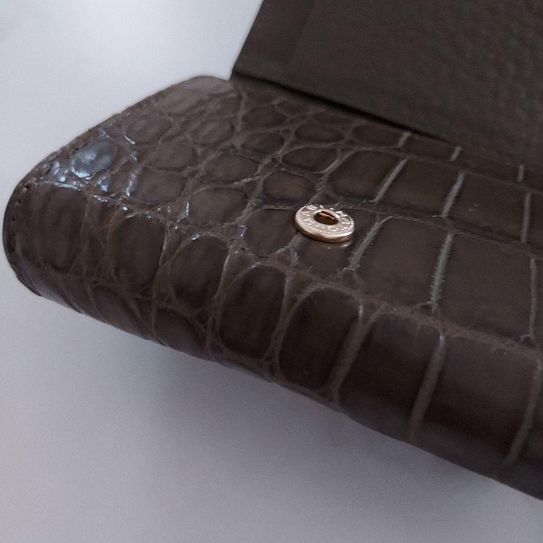 あ*ひ様 ATAO 三つ折り財布 オリーブ クロコダイル