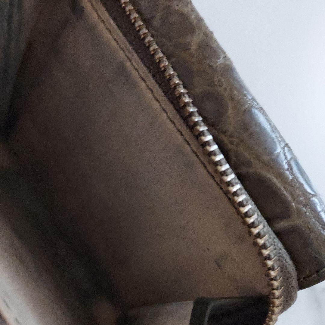 あ*ひ様 ATAO 三つ折り財布 オリーブ クロコダイル