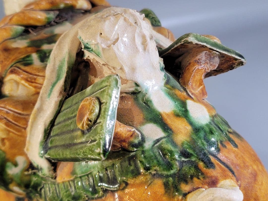 DT596 中国 唐三彩 駱駝 置物