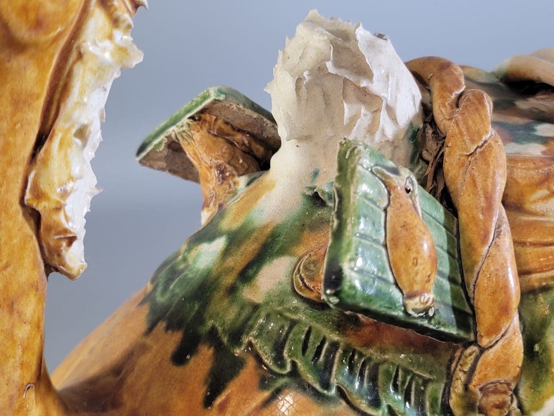 DT596 中国 唐三彩 駱駝 置物