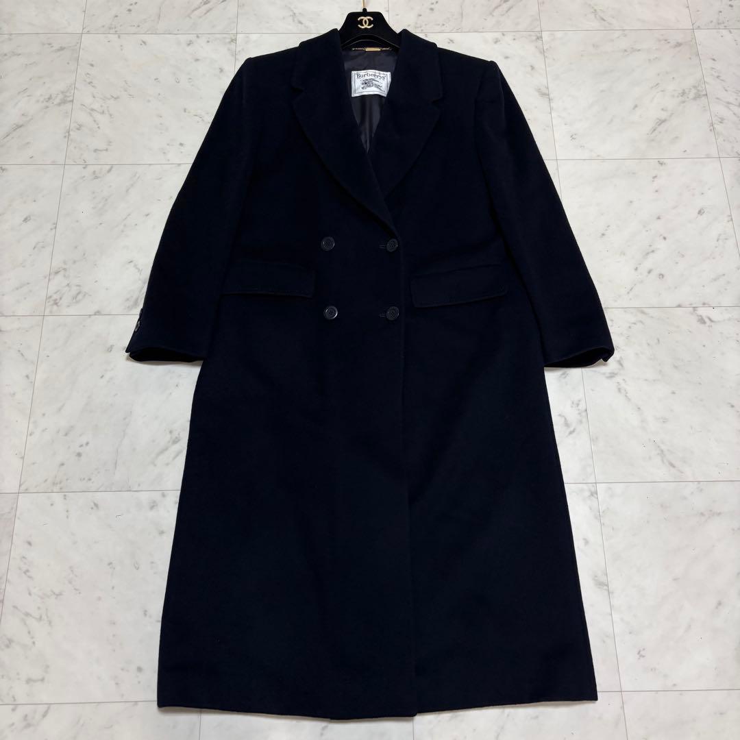 最高級 バーバリー プローサム チェスターコート 超ロング丈 濃紺 大きい 42