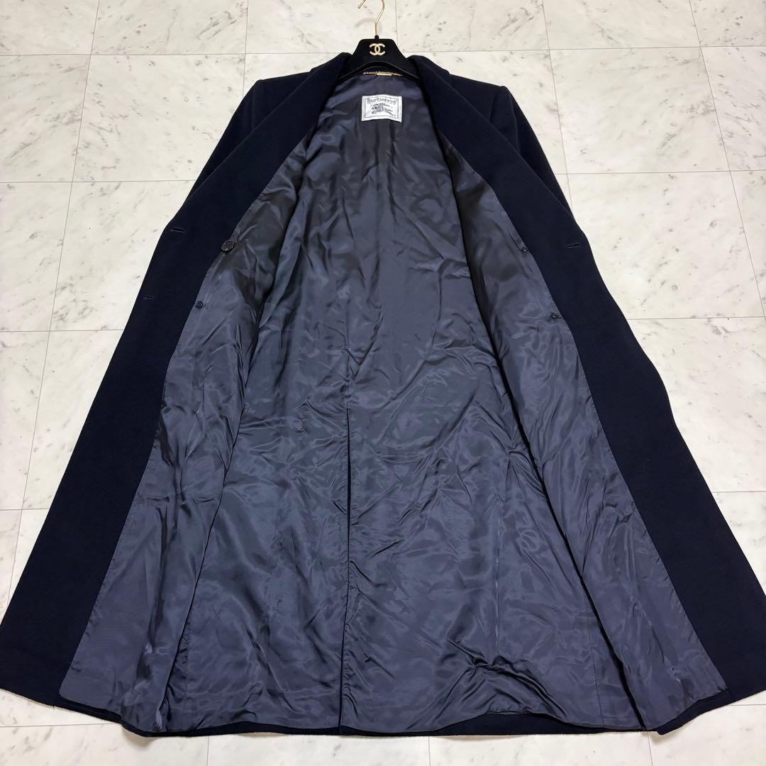 最高級 バーバリー プローサム チェスターコート 超ロング丈 濃紺 大きい 42