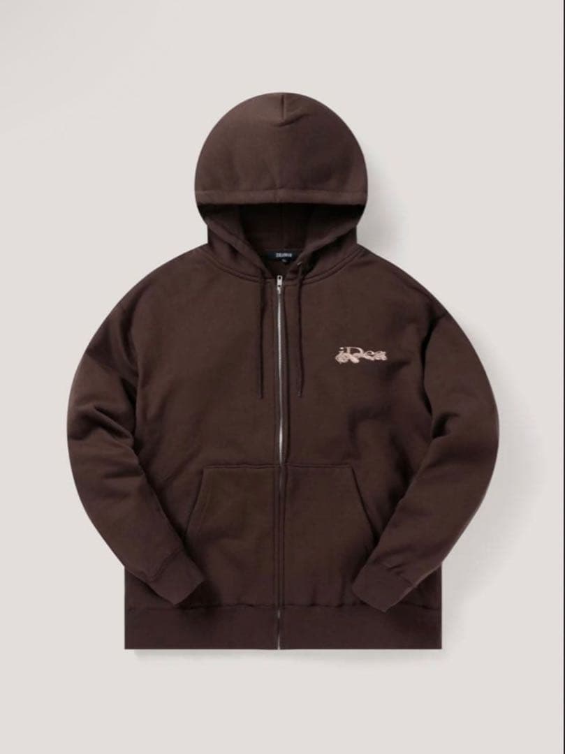 ideaswam ジップパーカー ブラウン