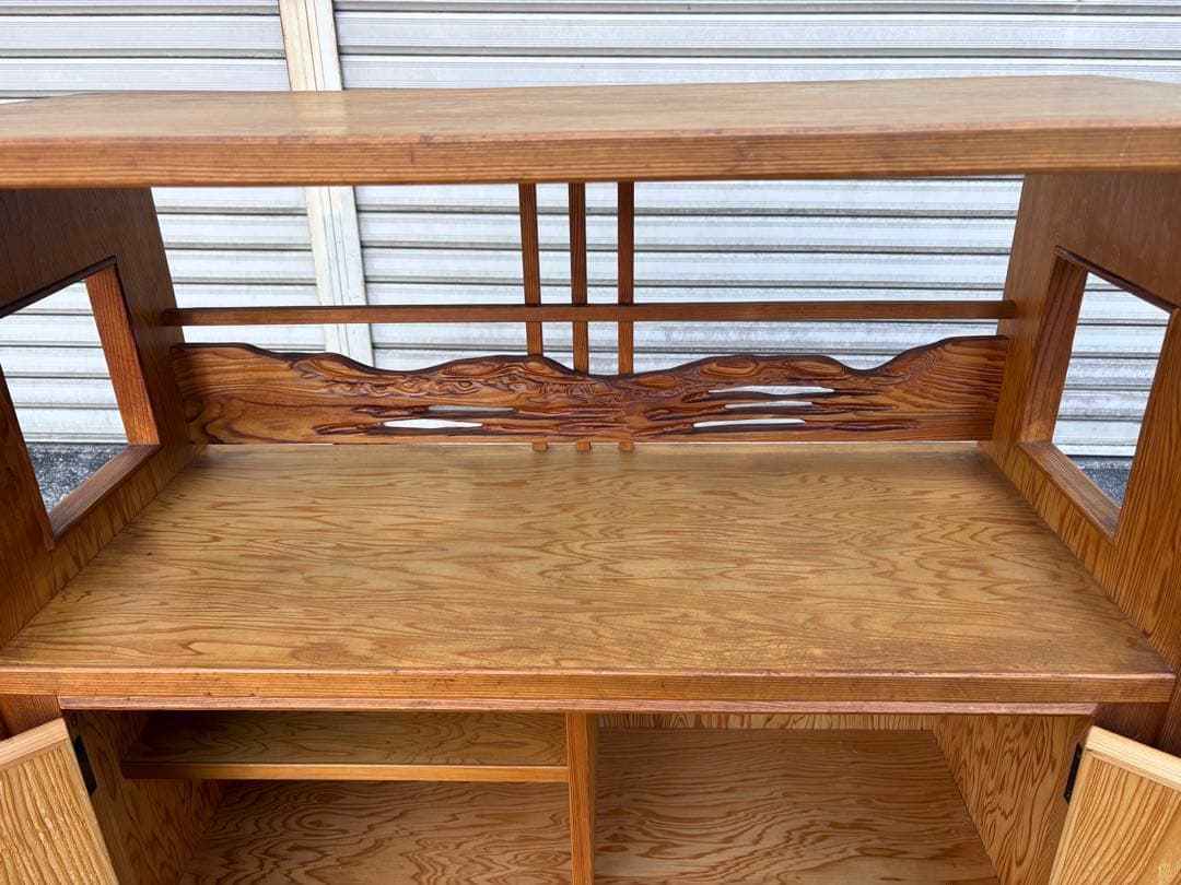 世界遺産鹿児島県産 屋久杉 茶棚 飾り棚 茶箪笥 サイドボード 和家具 伝統