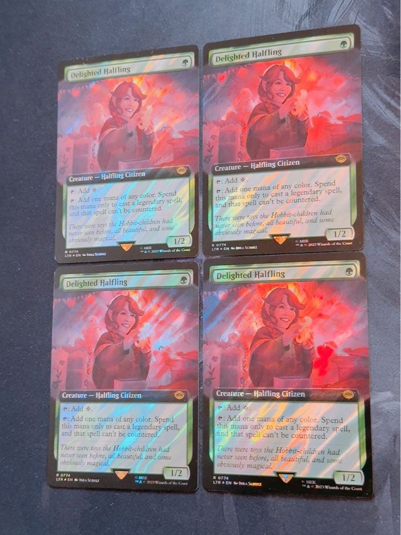 【サージfoil】喜ぶハーフリング　英語　4枚セット