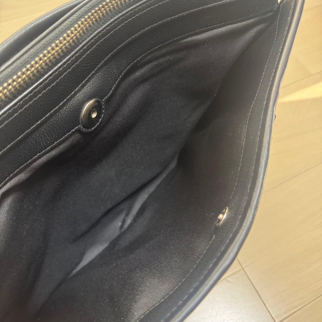 【COACH】レザービジネスバッグ 黒 ブラック