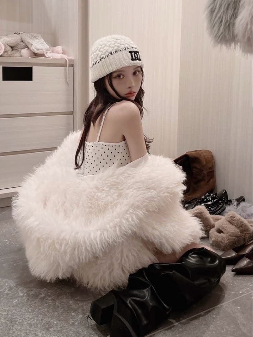 新品・未開封♡Darich♡DDロゴバスケットニットビーニー　WHT