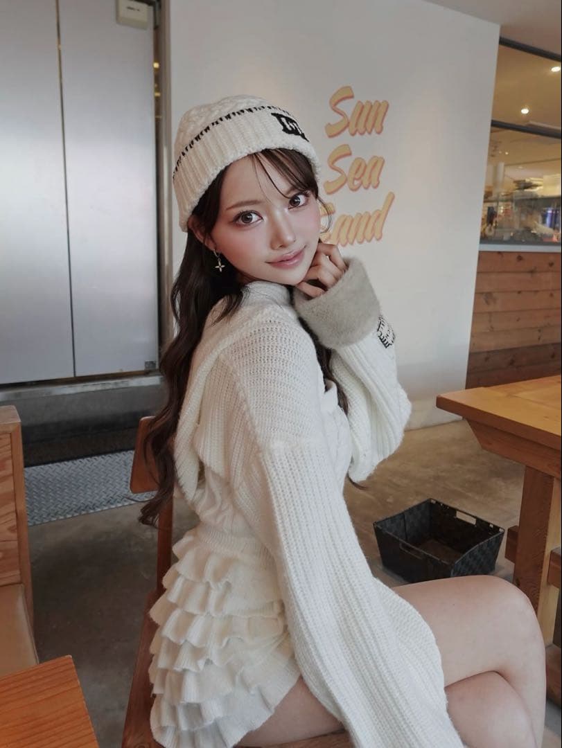 新品・未開封♡Darich♡DDロゴバスケットニットビーニー　WHT