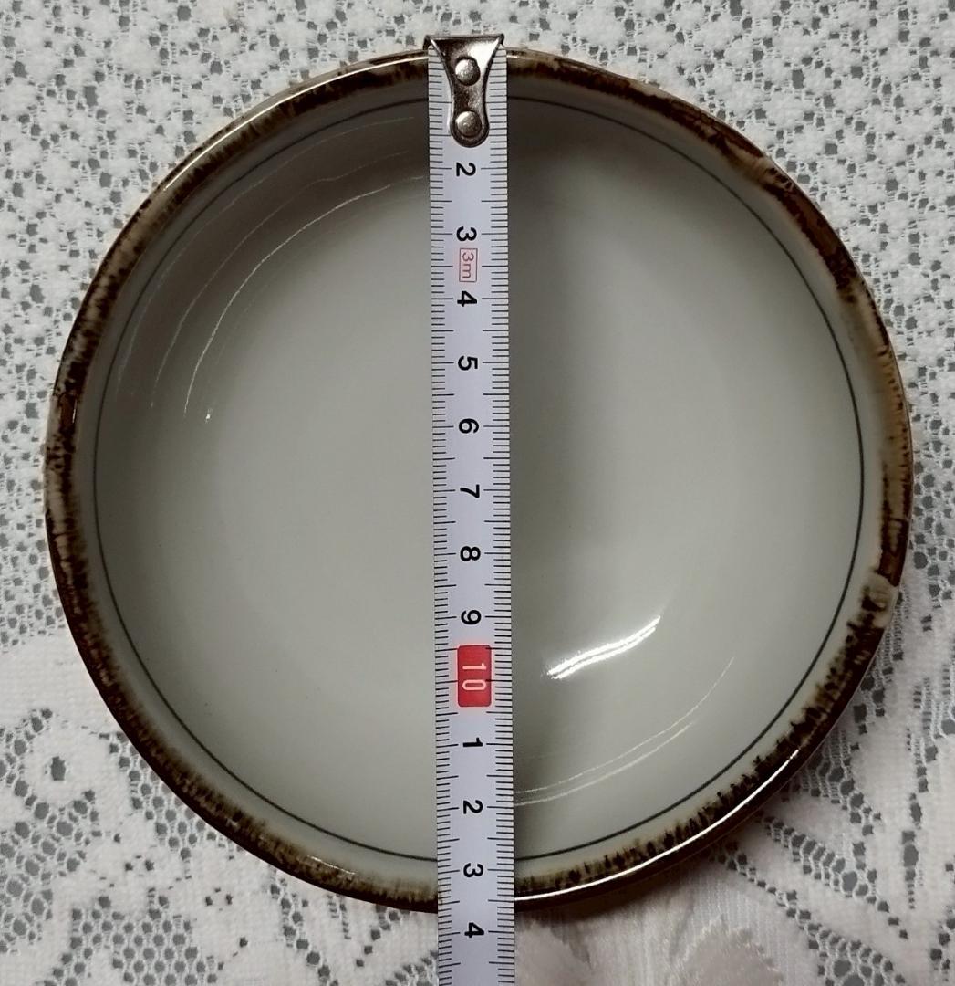 茶碗 10個セット 葉の模様 約10cm