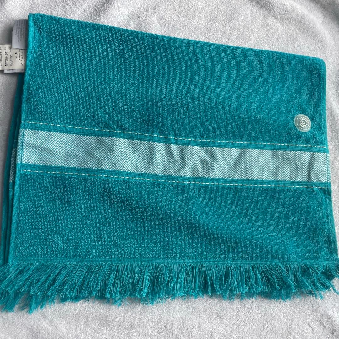 HERMES タオル フェイスタオル 42✖️132センチサイズ ターコイズ