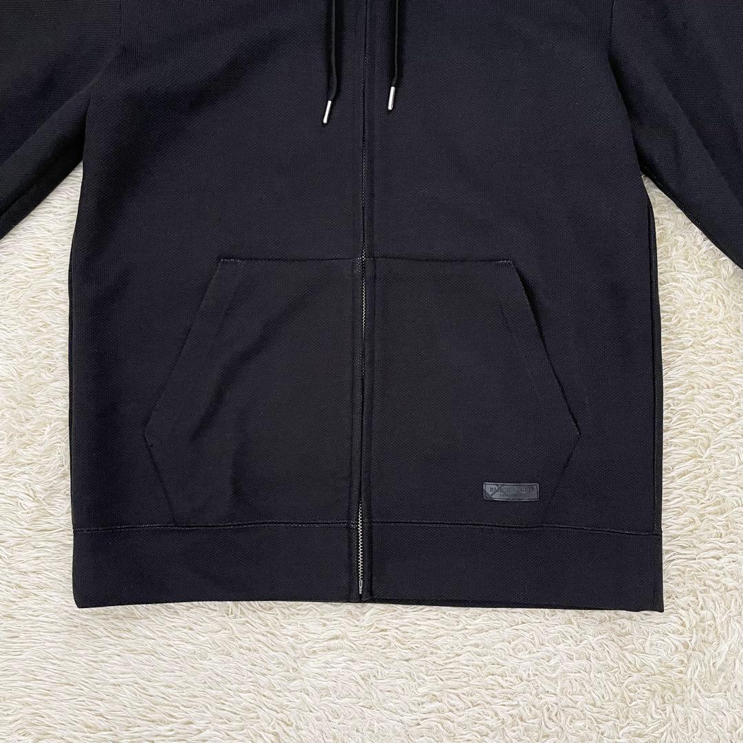 ブラックレーベルクレストブリッジ パーカー フルジップ チェック 黒 Mサイズ