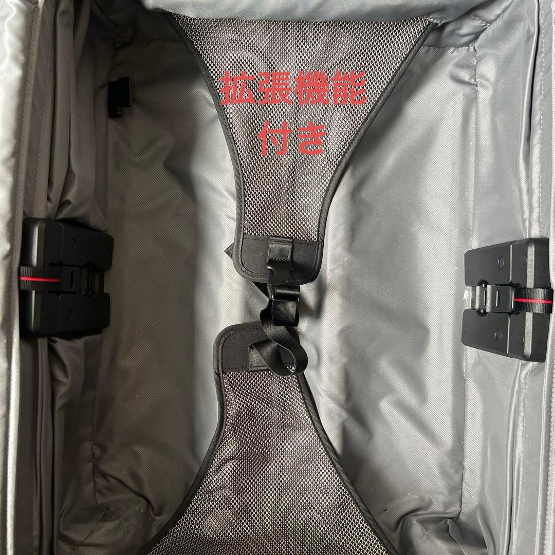 美品 83L 拡張フロントオープン　キャリーケース　ブラック 022564D2