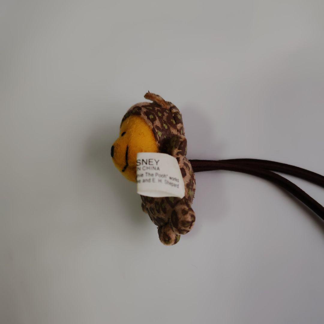 プーさん着ぐるみ ヒョウ柄ヘアゴム　マスコット　希少