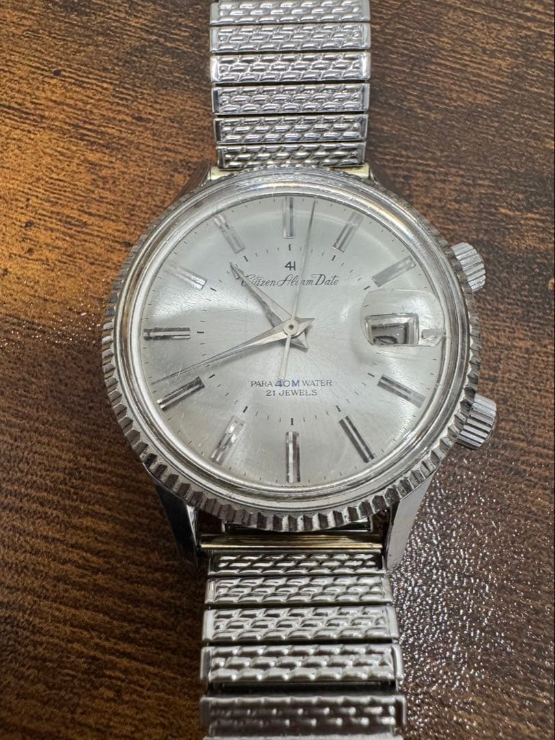 激レア シチズン ALDS 51301a-Y 銀文字盤 稼働 デッドストック