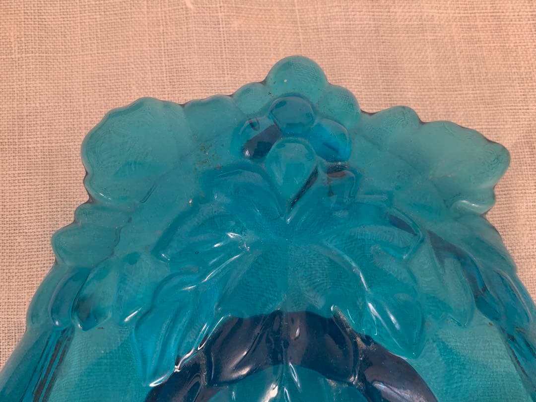 フランスアンティーク　ハンドモチーフ　トレイ　ガラス製　ブロカント