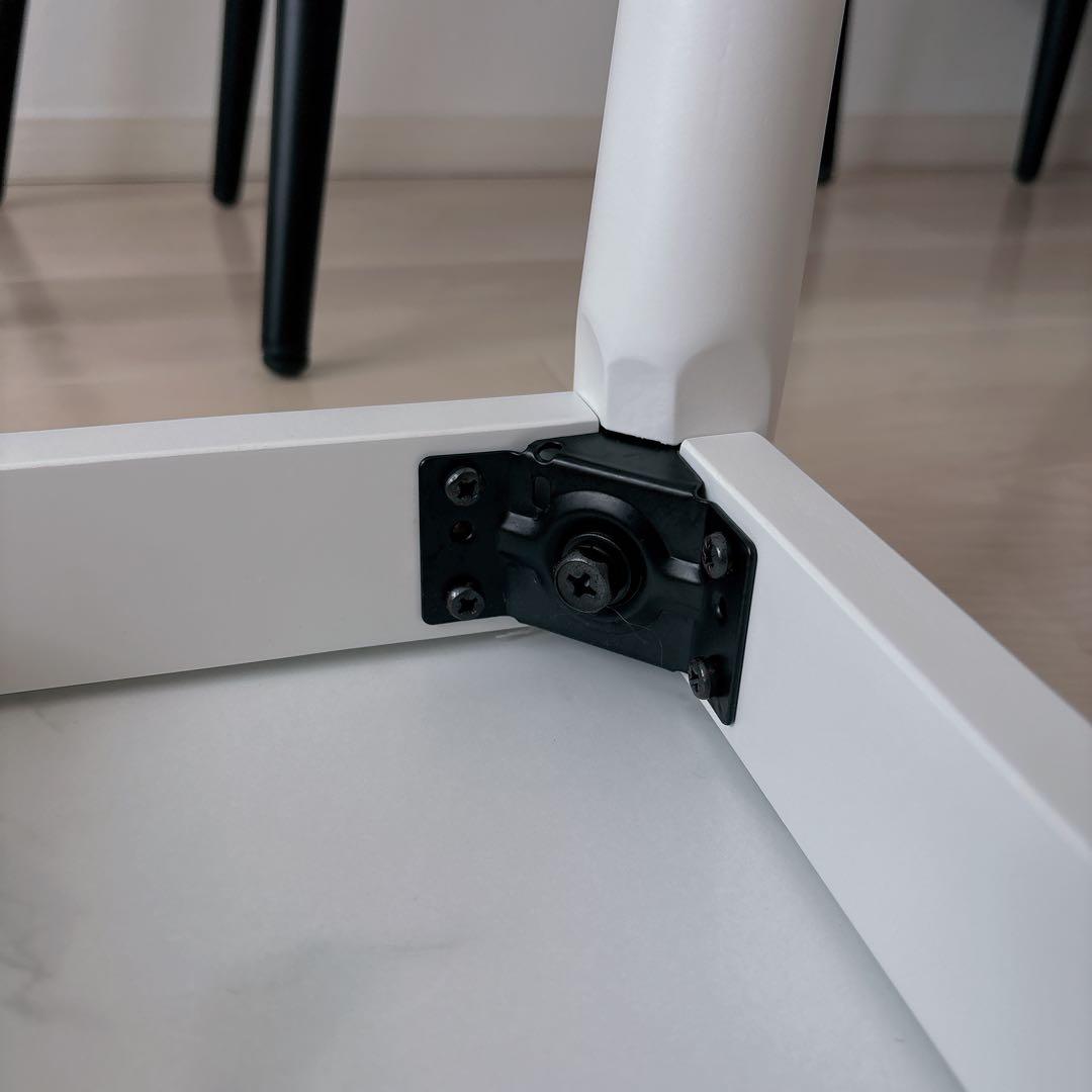 【美品】Francfranc こたつテーブル 白×マーブル S 800×600