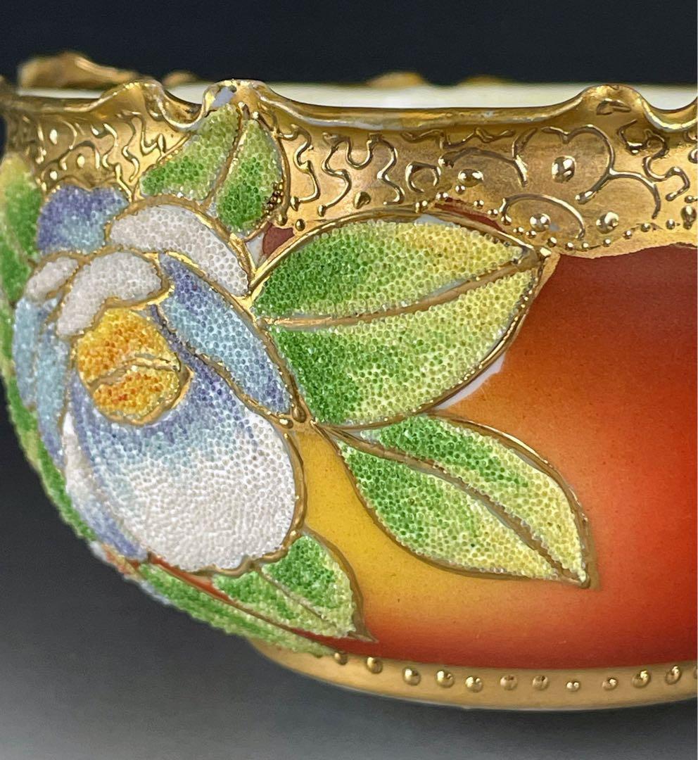 【専用】オールドニッポン アールヌーボー様式牡丹紋 コラレン 盛皿 ボウル