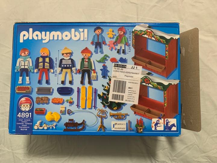 未使用★ 廃盤 Playmobil クリスマスマーケット 4891 箱開封済み
