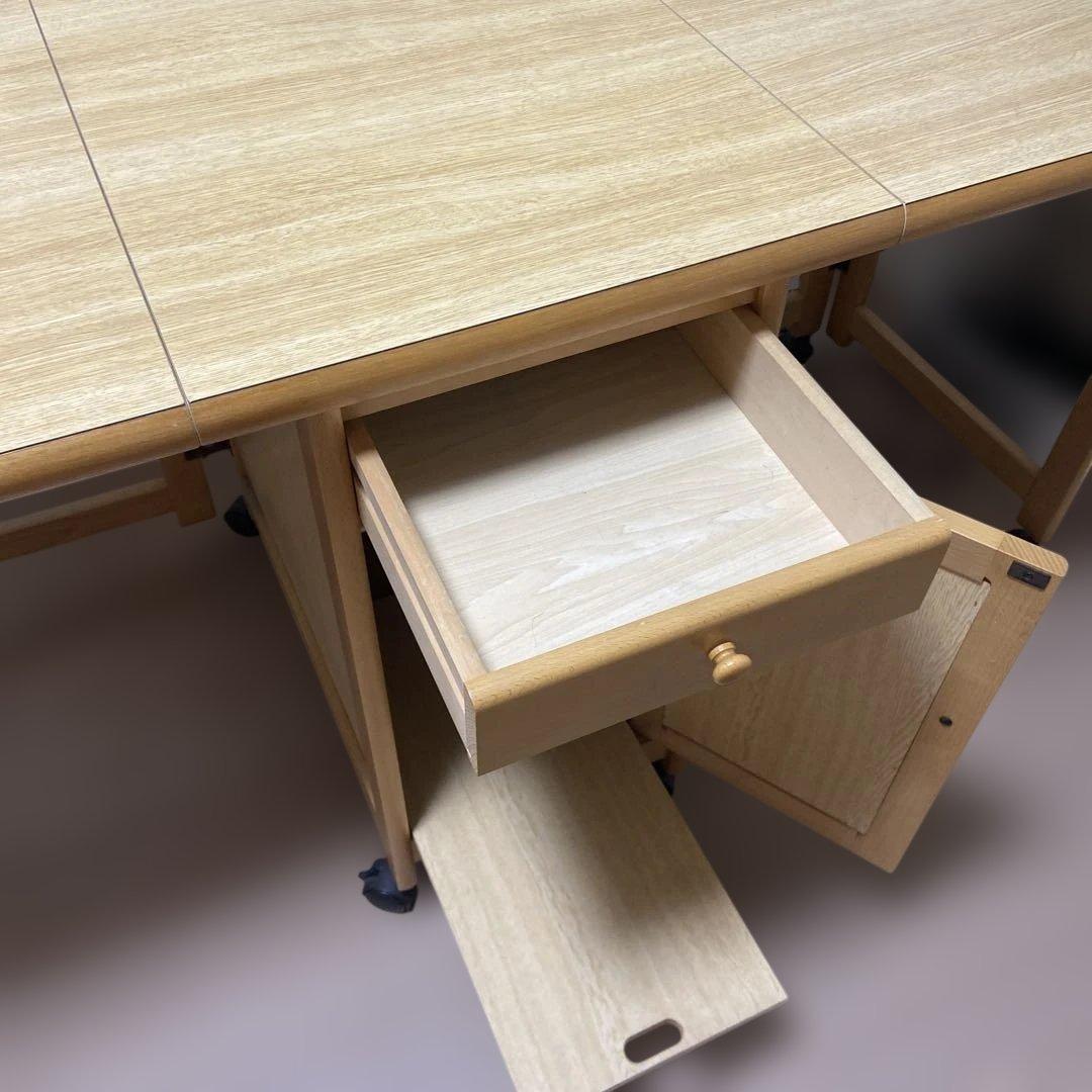 折りたたみミシン収納デスク