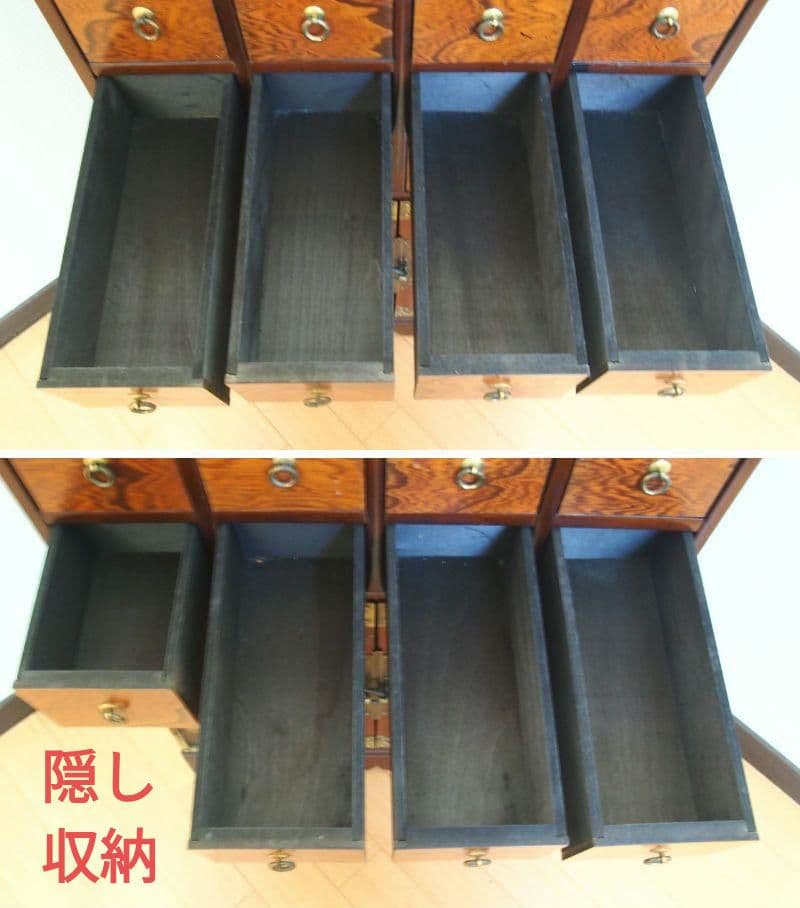 【良品】李朝家具 薬箪笥 隠し収納付き チェスト/小物入れ 蝶番金具 インテリア