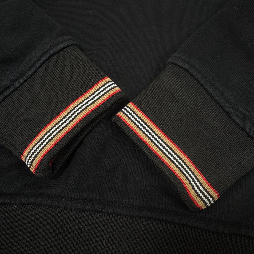 美品 BURBERRY ブラック カットソー スウェット 長袖　トレーナー 黒