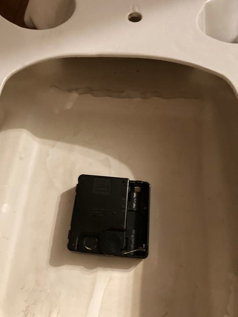 花柄陶器製壁掛け時計