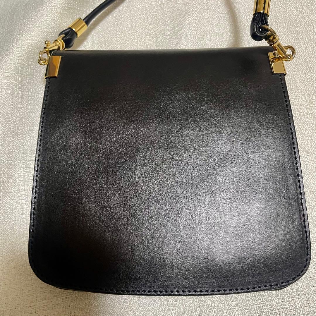 ✨希少美品 KENZO FUKUI 福井謙三 窓 ショルダーバッグ レザー 本革