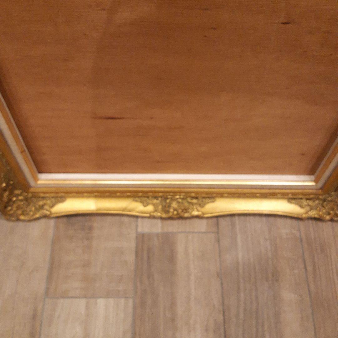 特大額縁 ゴールド アンティーク F15 キャンバス　ゴールド フレーム 油彩