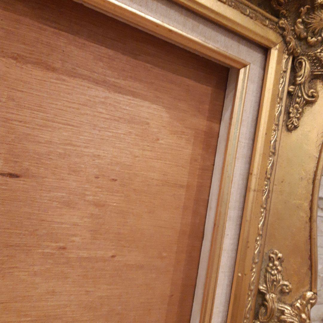 特大額縁 ゴールド アンティーク F15 キャンバス　ゴールド フレーム 油彩