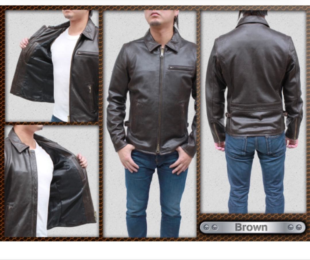 avirex レザージャケット ブラウン色　サイズ42