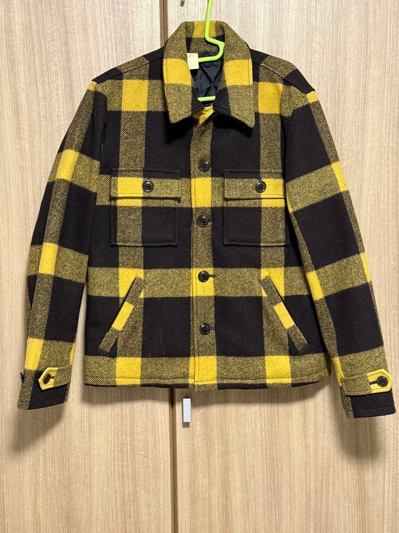 N. WOOLYHOOD 黒と黄色のチェックジャケット