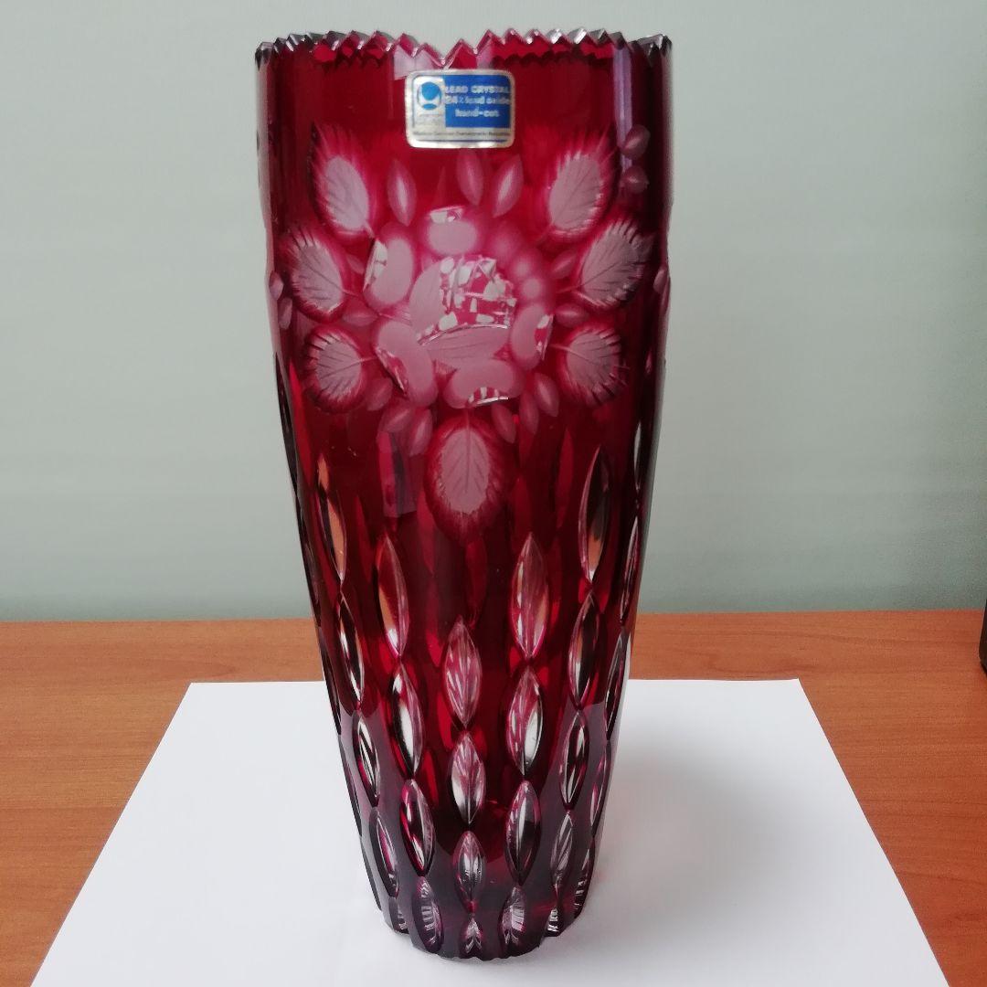 ラウジッツァー　クリスタル　花瓶